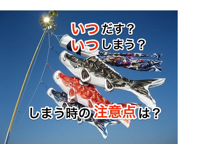 鯉のぼり いつ上げて,いつしまう?しまう時に防虫剤は必要?