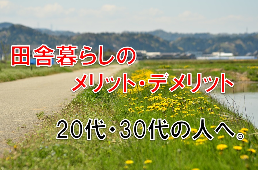 田舎暮らしのメリット・デメリット 20代・30代の人へ